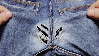 A magic solution to fix a hole in jeans between the legs in a way that will surprise you [upl. by Belanger464]