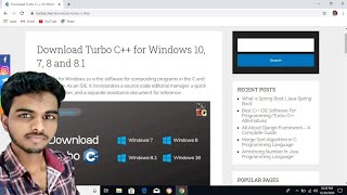 how to download turbo c for windows 7810  download c compiler for windows7810 in hindi [upl. by Sidalg]