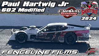 Paul Hartwig Jr 602 Modified Caraway Speedway North South Shootout 2024 [upl. by Pattie]