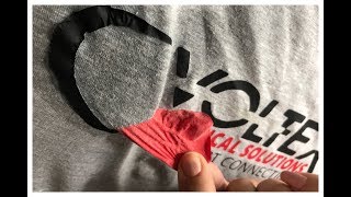 Removing Vinyl and glue residue from Tshirt [upl. by Jobe]