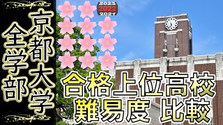 【京都大学｜全１１学部】合格者 上位高校 偏差値比較 2022年入試版 [upl. by Noorah]