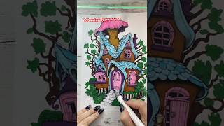 Colouring fairy house art colouringtime fairyhouse fairy [upl. by Esertap]