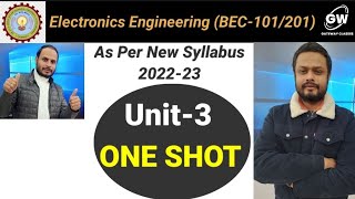 Unit  3 ONE SHOT Revision I Electronics Engineering I by Abhishek Aman Sir [upl. by Newsom]