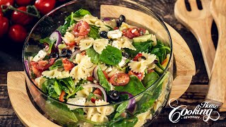 Mediterranean Summer Pasta Salad  Bow Tie Pasta Salad Recipe [upl. by Lyrehc]