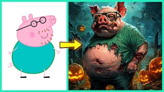 PEPPA PIG All Characters as HALLOWEEN ZOMBIES 2024 [upl. by Ez]