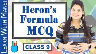 Chapter 12 MCQ  Term 1 Exam  Herons Formula Class 9  Multiple Choice Questions [upl. by Conners748]