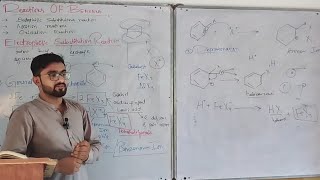 Electrophilic Reactions Of Benzene  Ch 9 Aromatic Hydrocarbons  2nd Year Chemistry [upl. by Elmina]