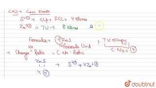 Which is are correct statement about zinc blende structure [upl. by Arykahs193]