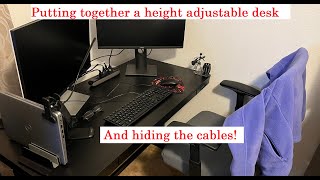 Hiding the cables and putting together a realspace electric height adjustable desk [upl. by Karol]