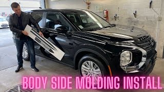 2022 Outlander  installing body side moldings [upl. by Eillime]