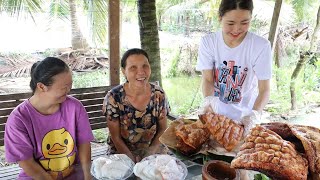 BA RỌI NƯỚNG DA GIÒN ĂN VỚI BÁNH ƯỚT cha mẹ kể chuyện xưa dạy 2 con sống tiết kiệm cho tương lai [upl. by Evan697]