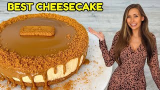 The Best NoBake Lotus Biscoff Cheesecake Recipe Tutorial [upl. by Yarrum]