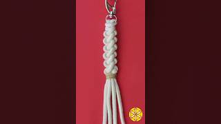 DIY Chaveiro de Macramê com Nó Amizade Tutorial👆 macrametutorial macrame chaveiros [upl. by Aynodal156]