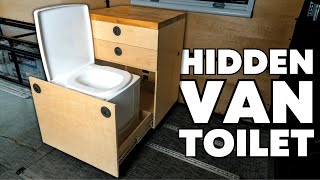 Building a TOILET CABINET for a DIY Camper Van Conversion [upl. by Ennahtur630]