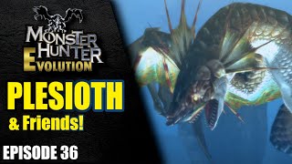 The Evolutions of Plesioth and Friends in Monster Hunter  Heavy Wings [upl. by Bautram]