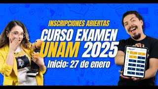 Curso Examen UNAM 2025 El nuevo grupo inicia en enero [upl. by Aidaas]