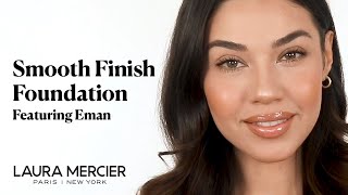 Laura Mercier Smooth Finish Foundation Powder Tutorial ft Eman  Laura Mercier [upl. by Sandi919]