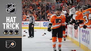 Claude Giroux notches 100th point en route to first hat trick [upl. by Xever]