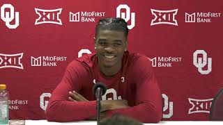 1162023 Oklahoma G Otega Oweh amp G Javian McCollum postgame OU 89 Central Michigan 59 [upl. by Imij]