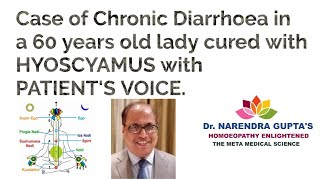 Case of chronic diarrhoea in a 60 years old lady cured with HYOSCYAMUS with PATIENTS VOICE [upl. by Arral]