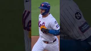 Pete Alonso off the facing of the second deck to put the Mets on the board 🎃 shorts [upl. by Eartha]