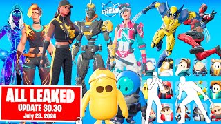 All Fortnite LEAKED Skins Emotes Cosmetics Update 3030 Fall Guys Deadpool amp Wolverine Adidas [upl. by Gelhar]