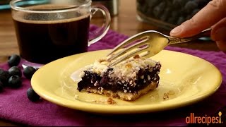 How to Make Blueberry Crumb Bars  Dessert Recipes  Allrecipescom [upl. by Nanoc]