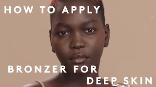 HOW TO APPLY BRONZER FOR DEEP SKIN  FENTY BEAUTY [upl. by Alage]