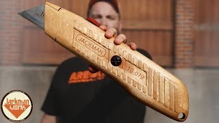 Carving a Giant Utility Knife entirely out of wood [upl. by Stempien323]