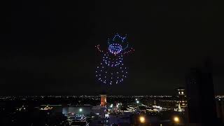 Christmas Drone Show Lights Up Night Sky [upl. by Stanfill733]