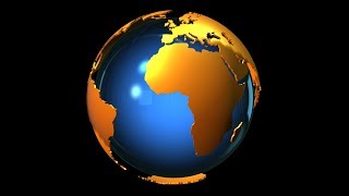 World Globe 3D Animation  Alpha  Loop [upl. by Curson]