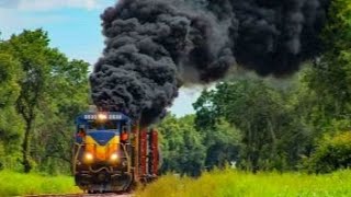 Wild Old DIESEL LOCOMOTIVE Engines Cold Start amp EPIC PULLS [upl. by Gnod]