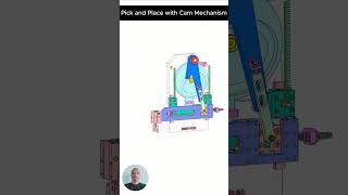 Pick and Place with Cam Mechanism machine mechanical 3d autocad 3ddesign engineering [upl. by Eigroeg]