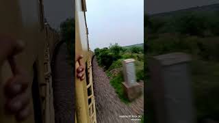 😱😱TRAIN CROSSED FULL SPEED😱😱trending traintravelyoutubeshortstraintripytshortstraintravel [upl. by Ycram]