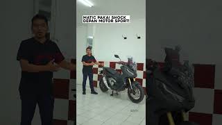 SIAP HAJAR LUBANG MATIK PAKAI SUSPENSI DEPAN MOTOR SPORT HONDA XADV 750 honda hondaxadv xadv [upl. by Andre]