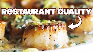 Perfect Pan Seared Sea Scallops Recipe  Lemon Chive Butter [upl. by Federico182]