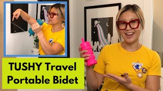 TUSHY Travel portable bidet tutorial How it works when to use it how to use it [upl. by Nallac941]