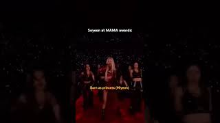 Soyeon rapping at MAMA awards 2023 soyeon MAMA slay [upl. by Ymor]