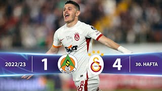 C Alanyaspor 14 Galatasaray  HighlightsÖzet  Spor Toto Süper Lig  202223 [upl. by Olivann]