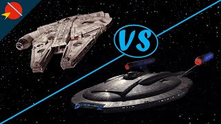 USS Enterprise NX01 vs the Millennium Falcon  Versus [upl. by Enelyad]