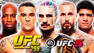 I Created The UFC 299 Card In UFC 5 🔥 [upl. by Enailuj]