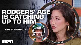 Aaron Rodgers age is catching up to him 😳 Tom Brady was the EXCEPTION not the rule  First Take [upl. by Yellac639]