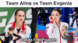 Team Alina Zagitova vs Team Evgenia Medvedeva  Ladies Free Program Channel One Trophy [upl. by Elvira]