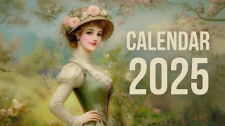 Victorian Women Wall Calendar 2025 [upl. by Ahseekal]