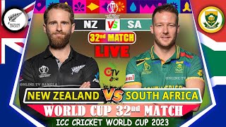 LIVE ICC WORLD CUP 2023 NZ VS SA 32ND MATCH  NEW ZEALAND VS SOUTH AFRICA LIVE SCORE  1ST INNS [upl. by Raddie]