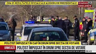 Politist impuscat in cap in drum spre sectia de votare [upl. by Gerhard]