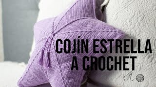 CÓMO TEJER COJÍN A CROCHET CON FORMA DE ESTRELLA  Tutorial paso a paso Parte 1 [upl. by Fiertz]