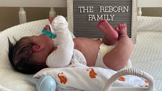 Reborn Family adopts a baby  Silicone Reborn comes to life during Box Opening🤰🏻👶🏻🤯🥳 [upl. by Tremml213]