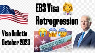 EB3 visa retrogression update October visa bulletin 2023 nclexrn internationalnurses👩‍⚕️😱 [upl. by Dnamron]