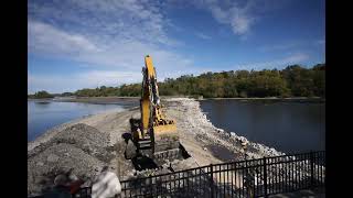 Carpentersville Dam Removal 10202024 [upl. by Ahsenik498]